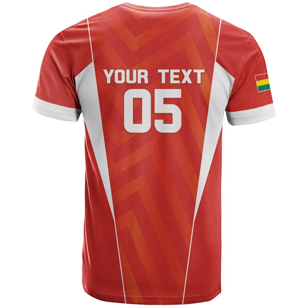 Custom Bolivia Football T Shirt Go Champions La Verde Red Version