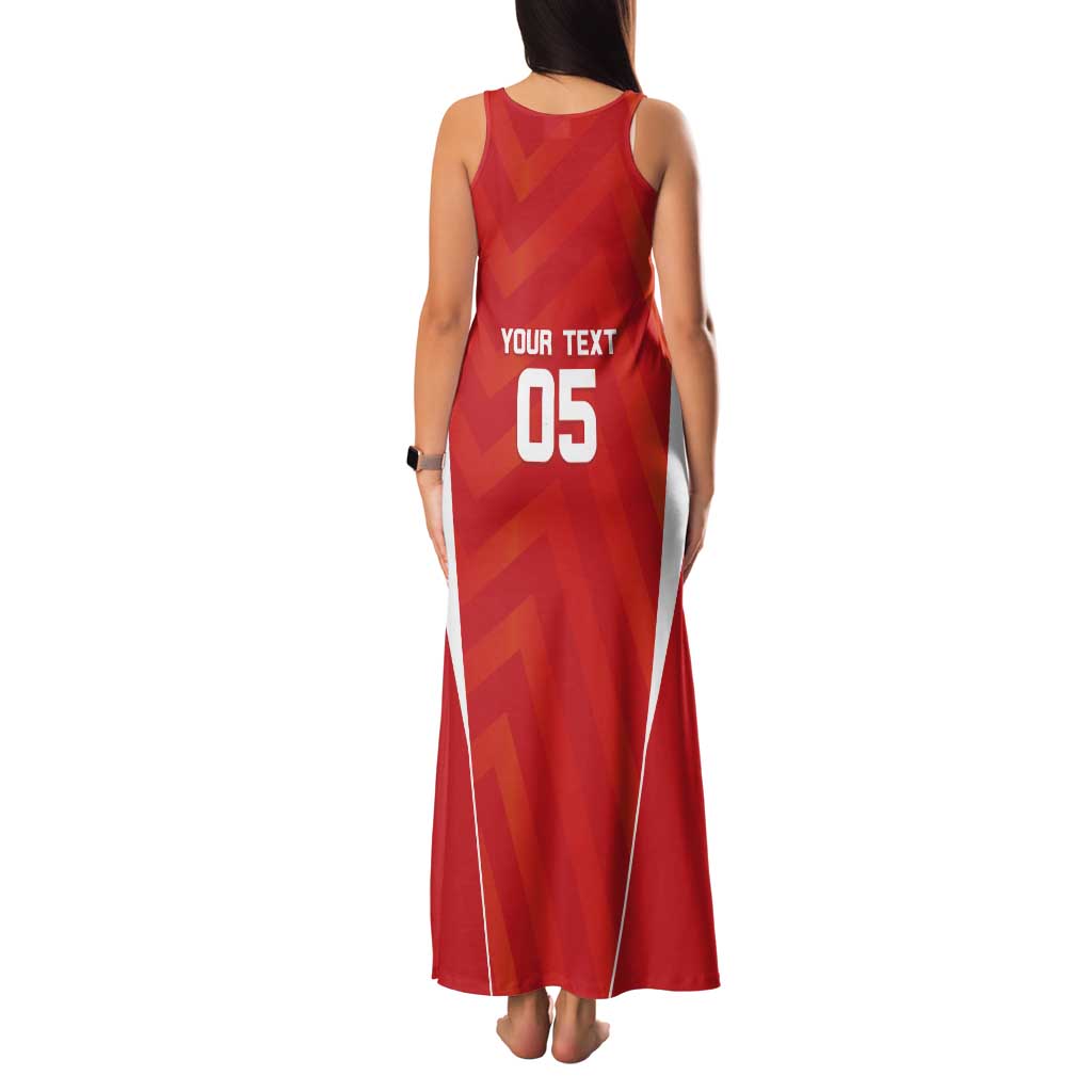Custom Bolivia Football Tank Maxi Dress Go Champions La Verde Red Version