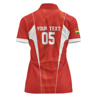 Custom Bolivia Football Women Polo Shirt Go Champions La Verde Red Version