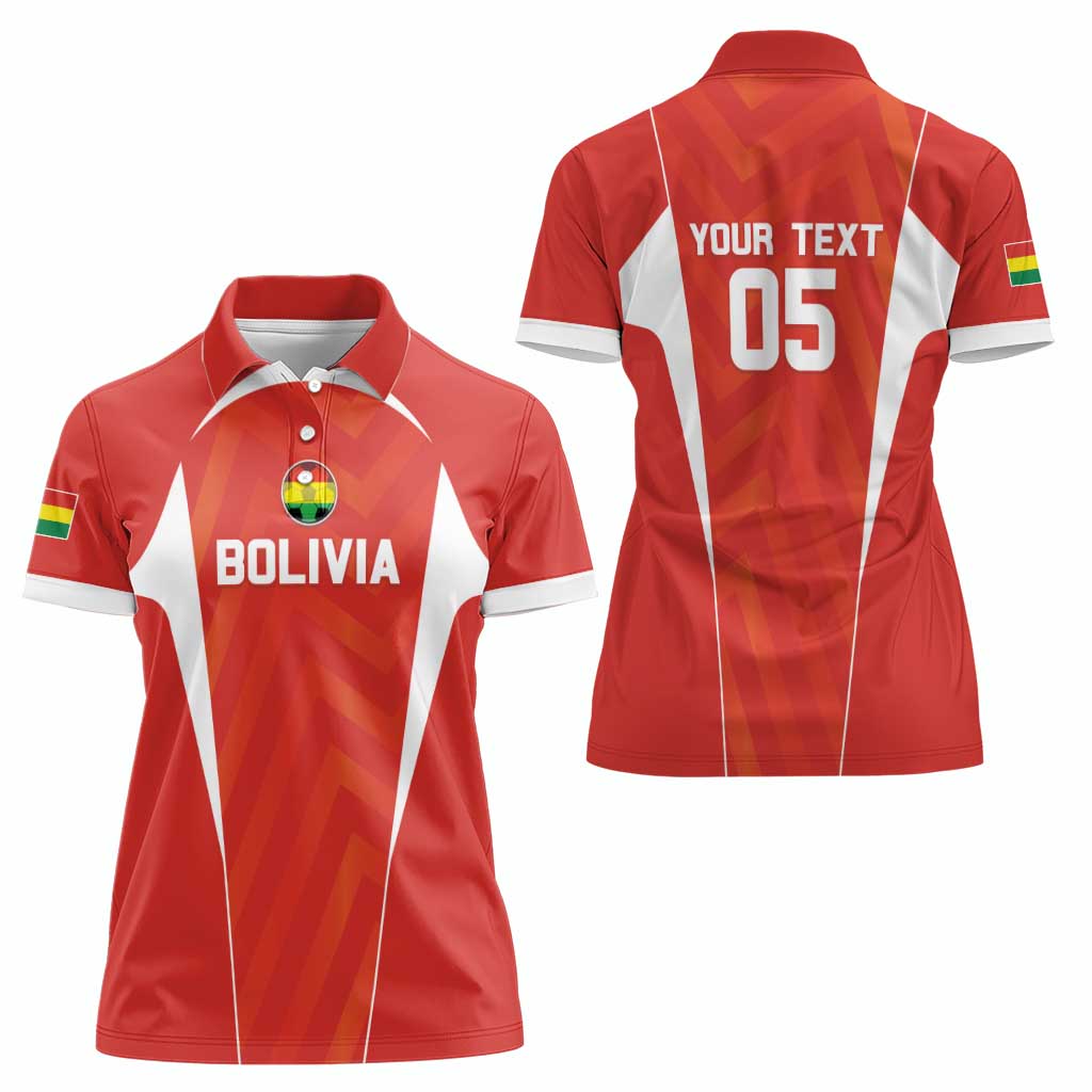 Custom Bolivia Football Women Polo Shirt Go Champions La Verde Red Version