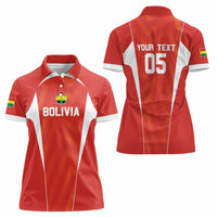 Custom Bolivia Football Women Polo Shirt Go Champions La Verde Red Version