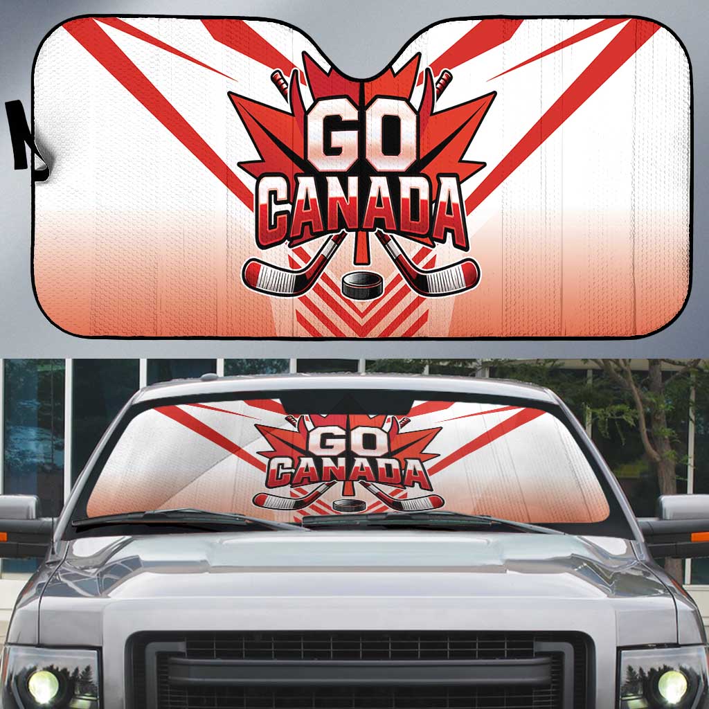 Canada Ice Hockey Auto Sun Shade Go Canada Unique Style