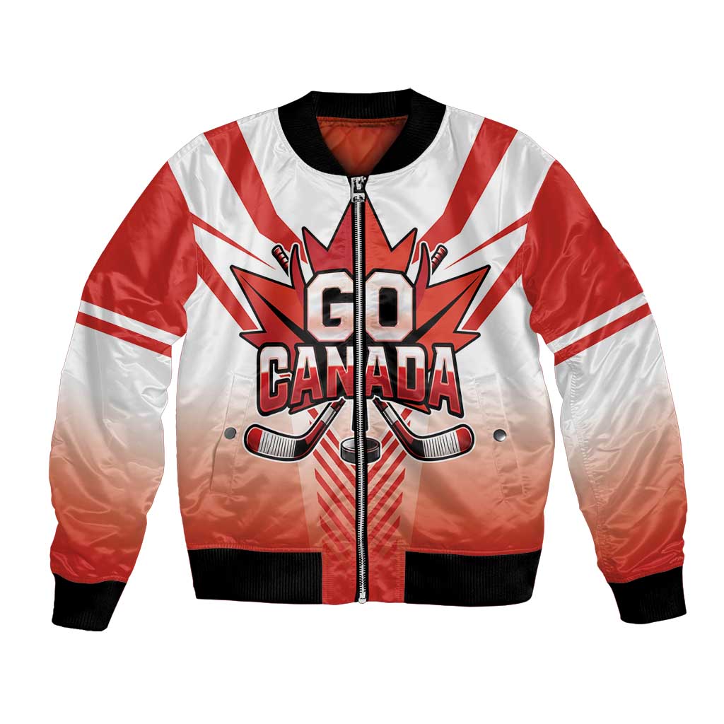 Canada Ice Hockey Custom Bomber Jacket Go Canada Unique Style