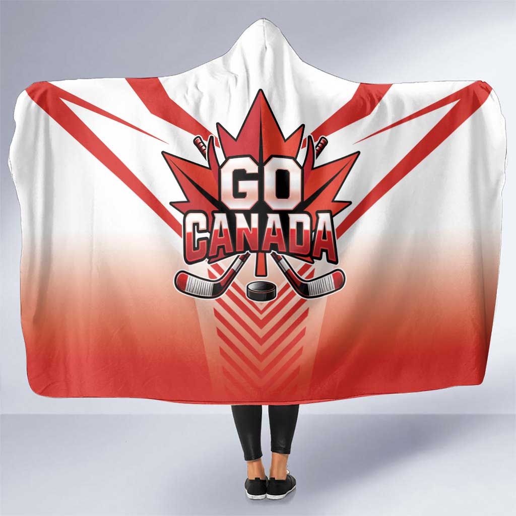 Canada Ice Hockey Hooded Blanket Go Canada Unique Style