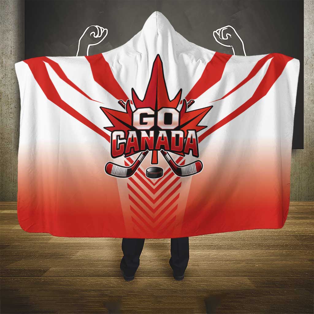 Canada Ice Hockey Hooded Blanket Go Canada Unique Style