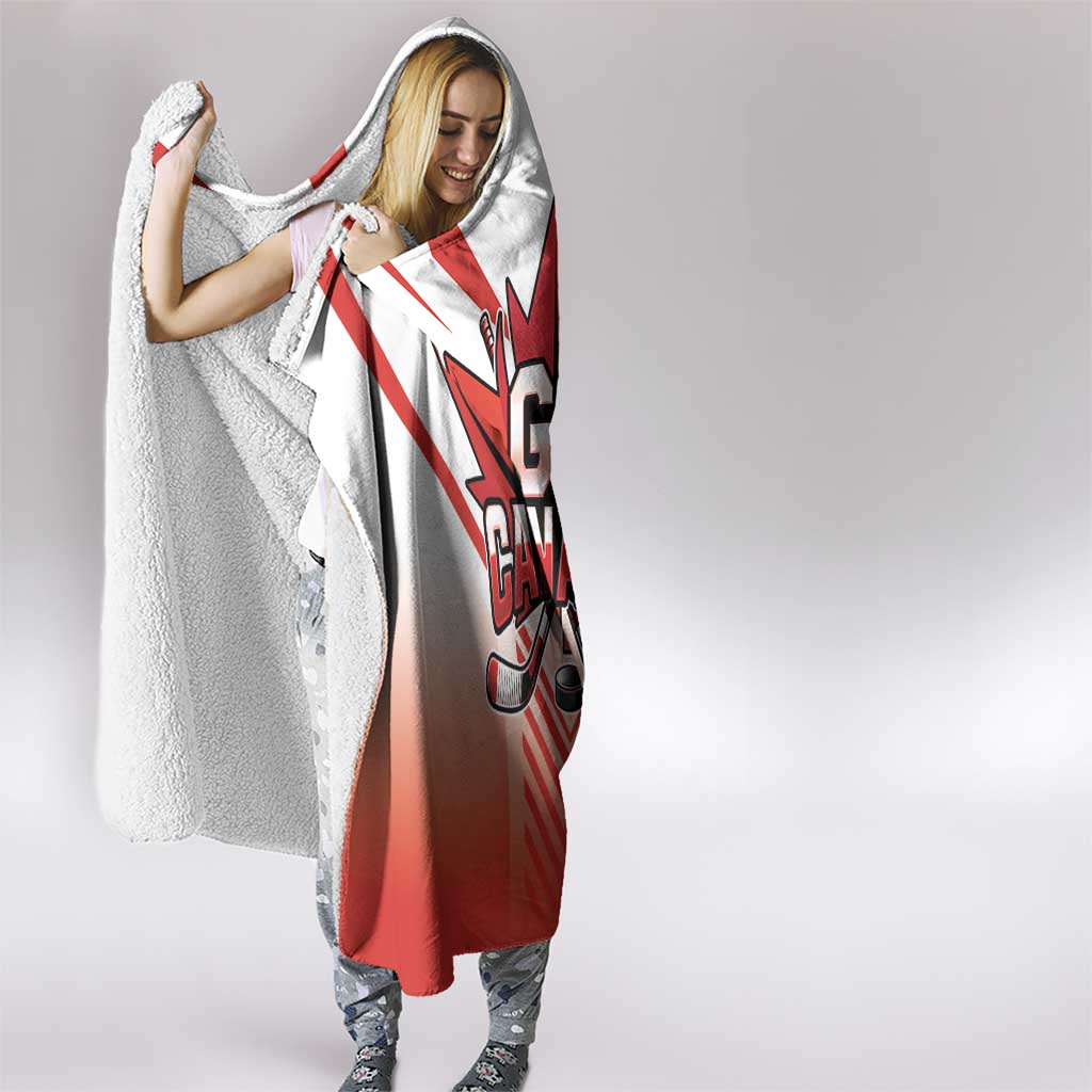 Canada Ice Hockey Hooded Blanket Go Canada Unique Style