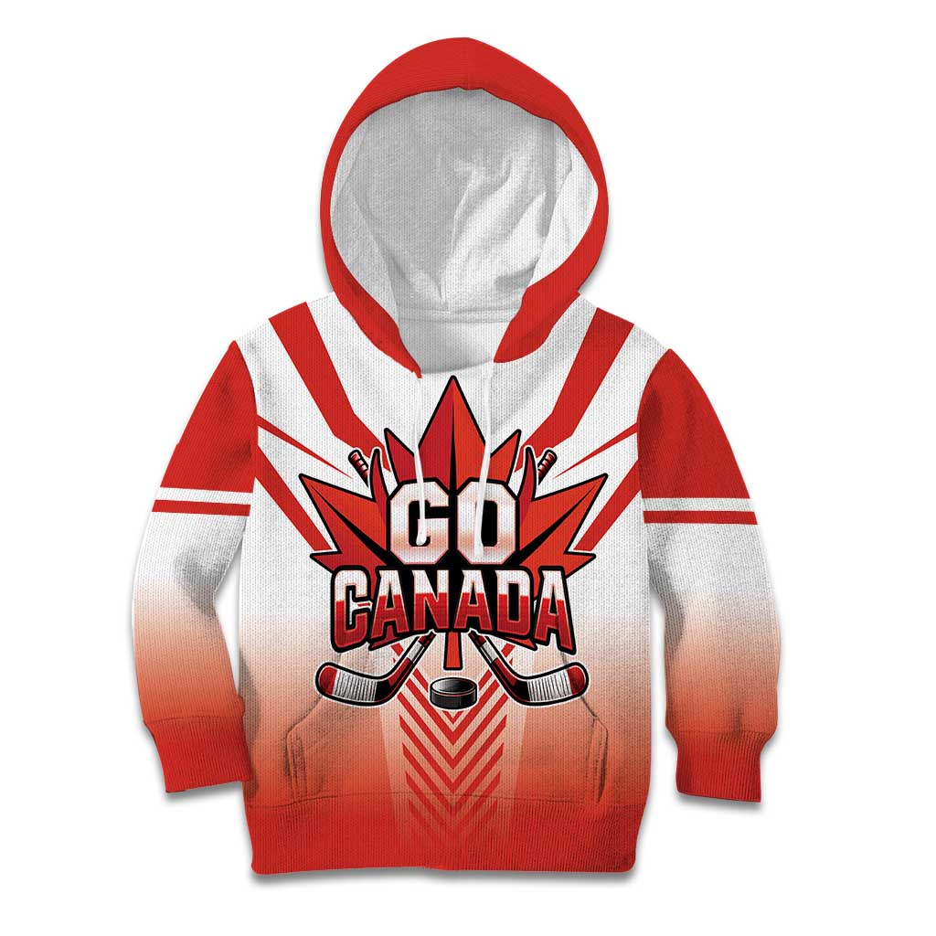 Canada Ice Hockey Custom Kid Hoodie Go Canada Unique Style