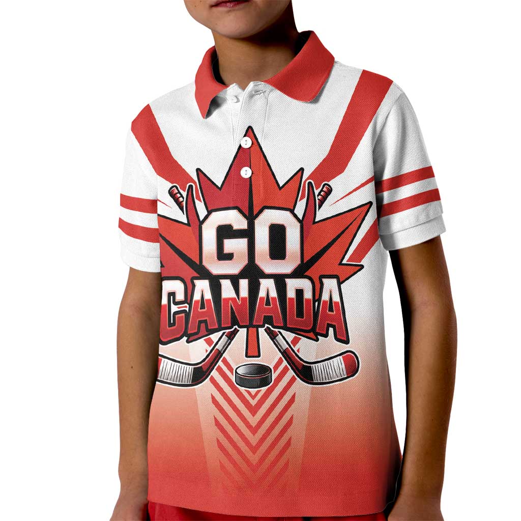 Canada Ice Hockey Custom Kid Polo Shirt Go Canada Unique Style