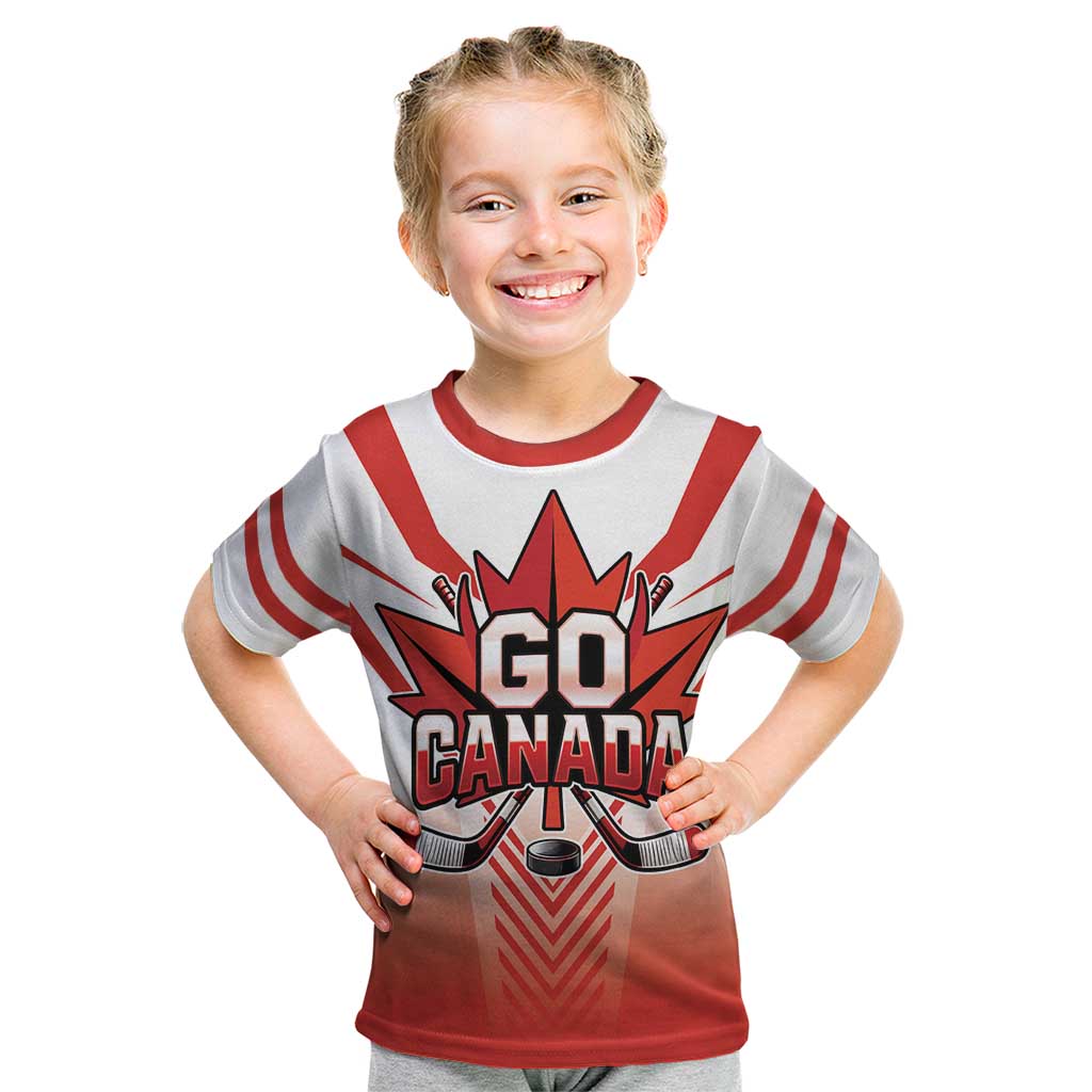 Canada Ice Hockey Custom Kid T Shirt Go Canada Unique Style