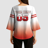 Canada Ice Hockey Custom Kimono Sleeve Blouse Go Canada Unique Style