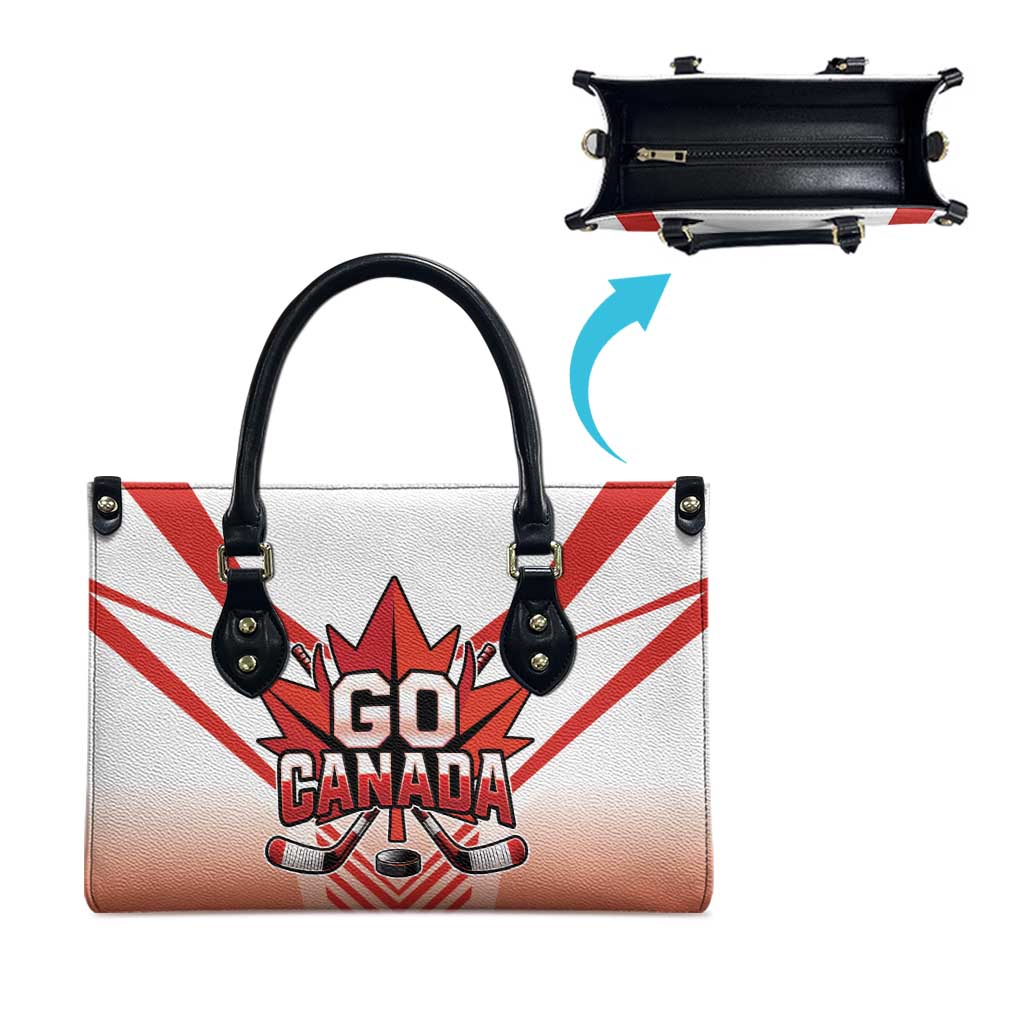 Canada Ice Hockey Leather Bag Go Canada Unique Style