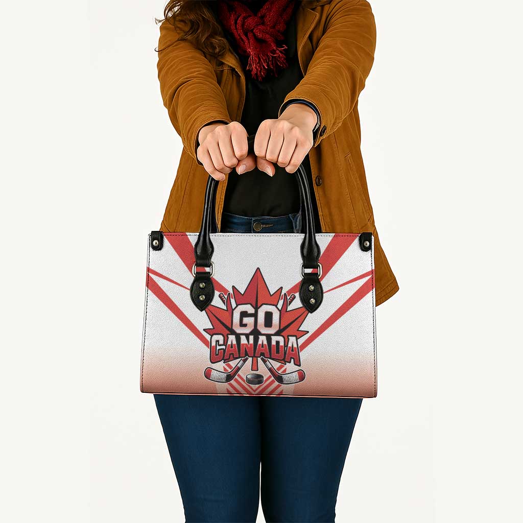 Canada Ice Hockey Leather Bag Go Canada Unique Style