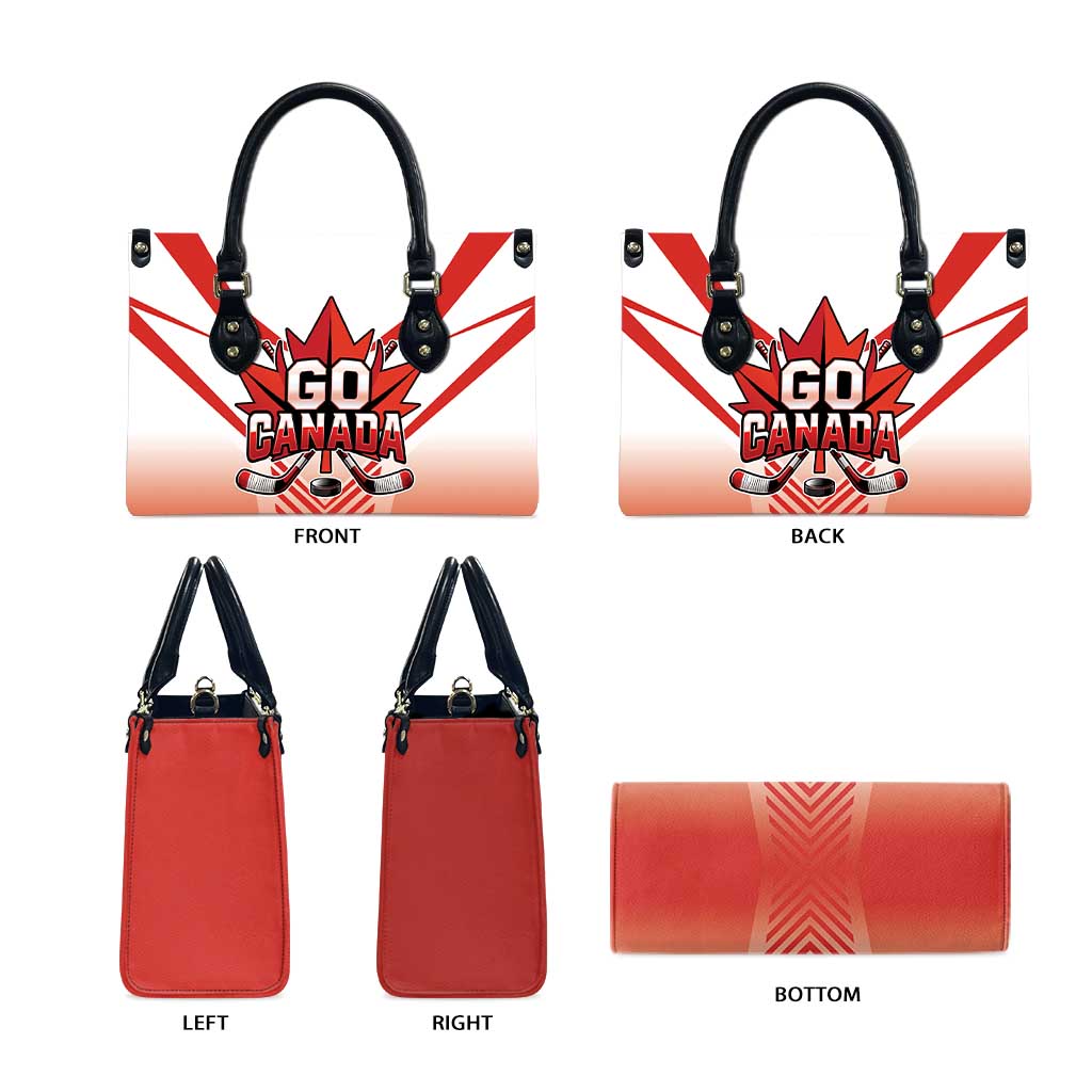 Canada Ice Hockey Leather Bag Go Canada Unique Style