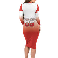 Canada Ice Hockey Custom Long Sleeve Bodycon Dress Go Canada Unique Style