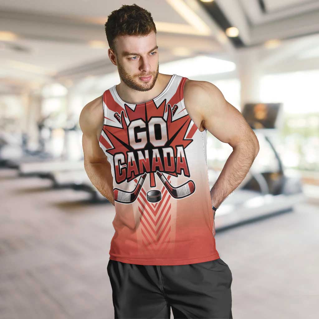 Canada Ice Hockey Custom Men Tank Top Go Canada Unique Style