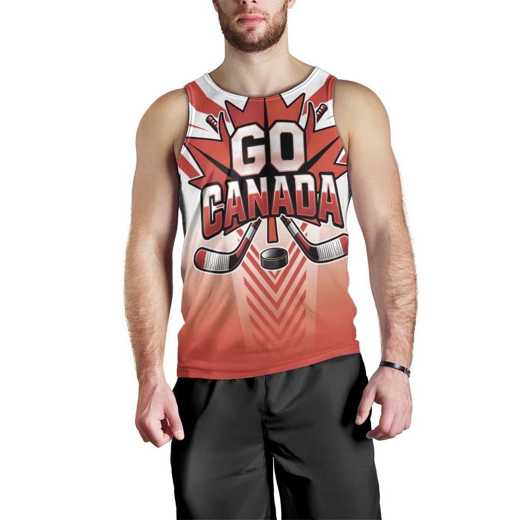 Canada Ice Hockey Custom Men Tank Top Go Canada Unique Style