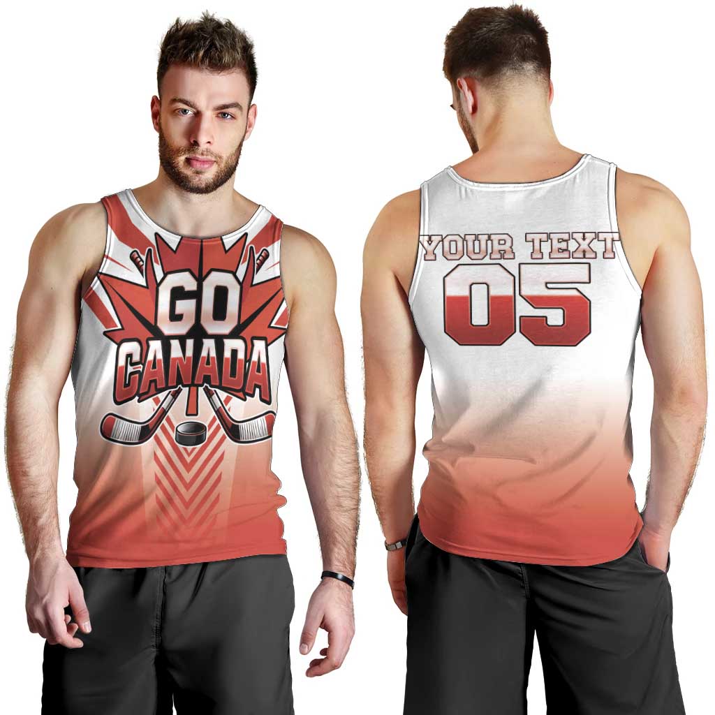 Canada Ice Hockey Custom Men Tank Top Go Canada Unique Style