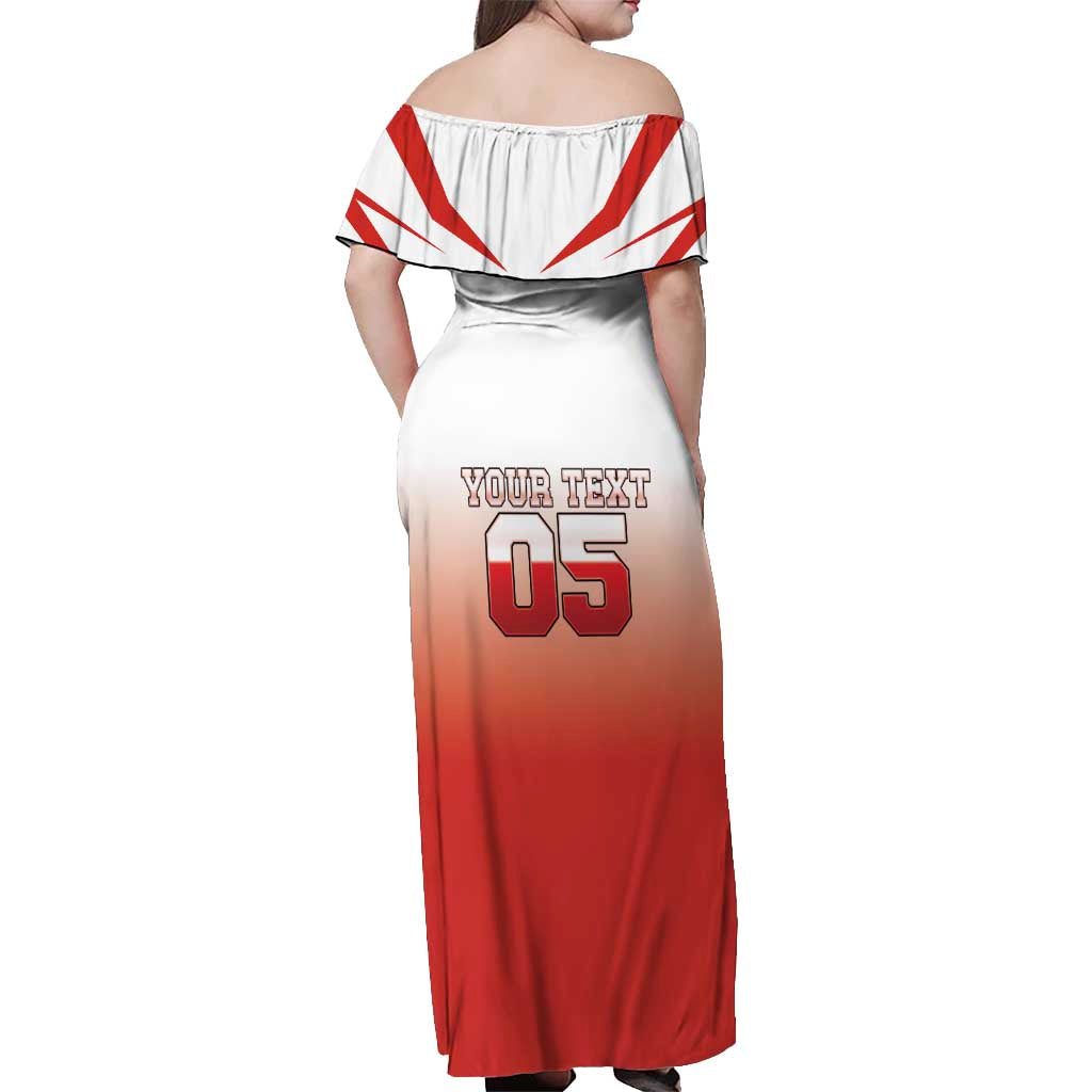 Canada Ice Hockey Custom Off Shoulder Maxi Dress Go Canada Unique Style