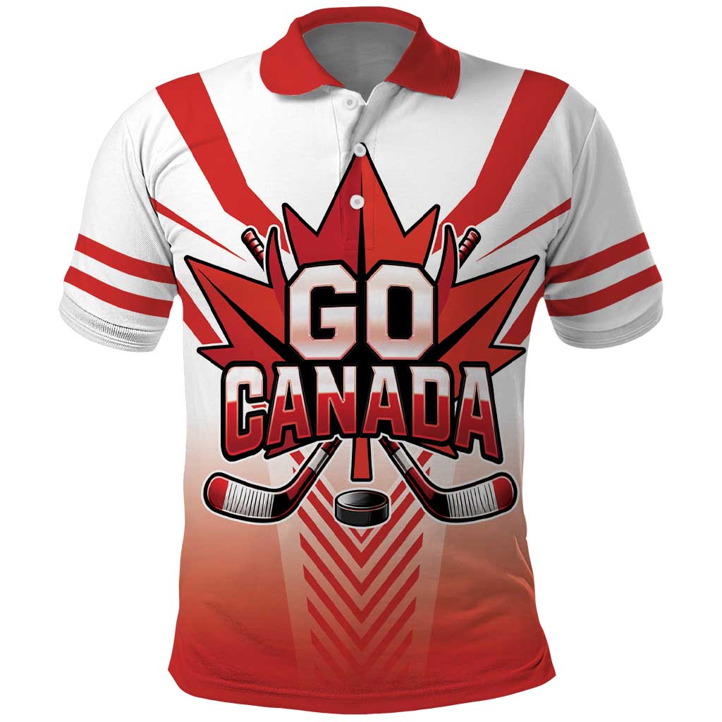 Canada Ice Hockey Custom Polo Shirt Go Canada Unique Style
