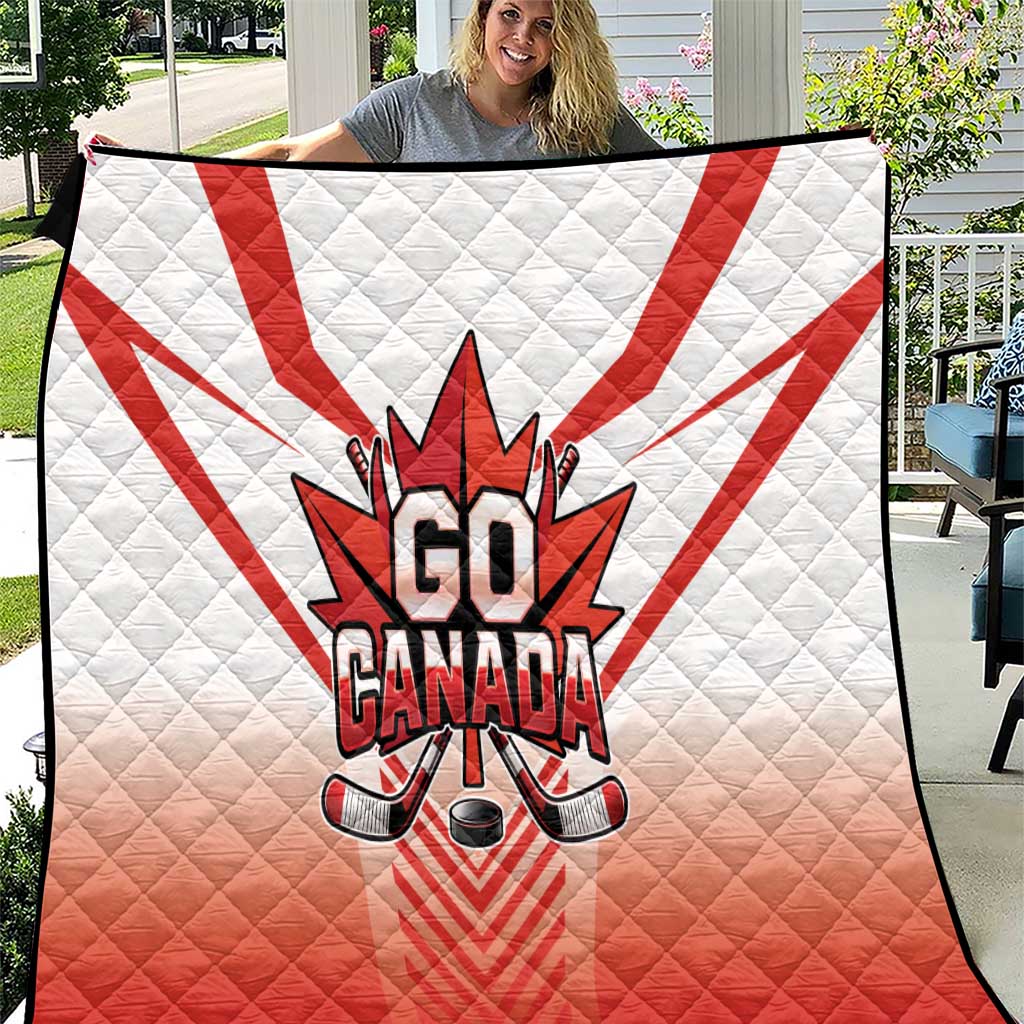 Canada Ice Hockey Quilt Go Canada Unique Style