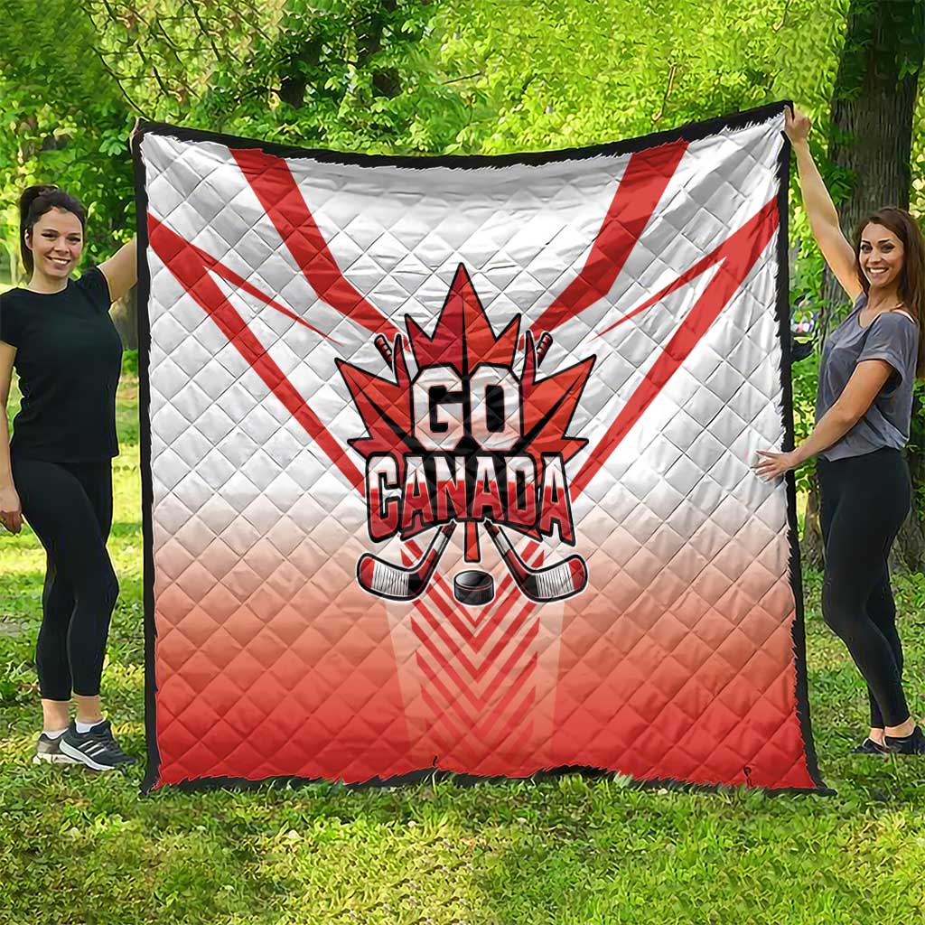 Canada Ice Hockey Quilt Go Canada Unique Style