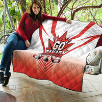 Canada Ice Hockey Quilt Go Canada Unique Style
