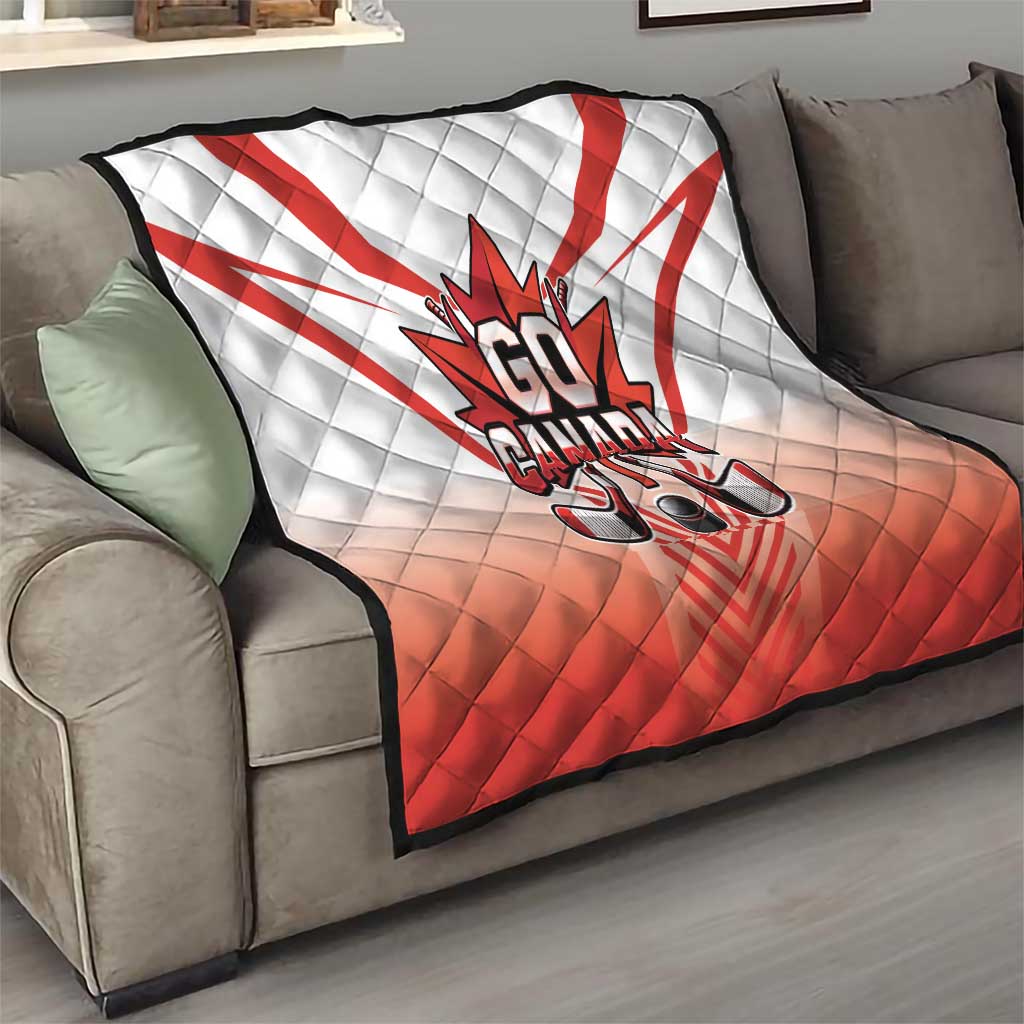 Canada Ice Hockey Quilt Go Canada Unique Style