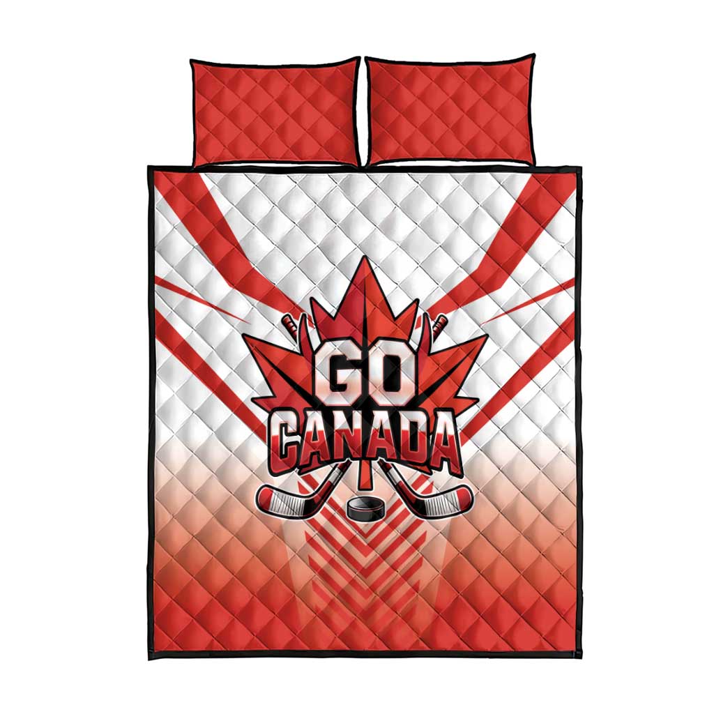 Canada Ice Hockey Quilt Bed Set Go Canada Unique Style