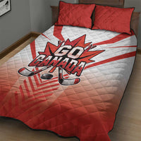 Canada Ice Hockey Quilt Bed Set Go Canada Unique Style