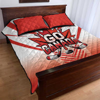 Canada Ice Hockey Quilt Bed Set Go Canada Unique Style