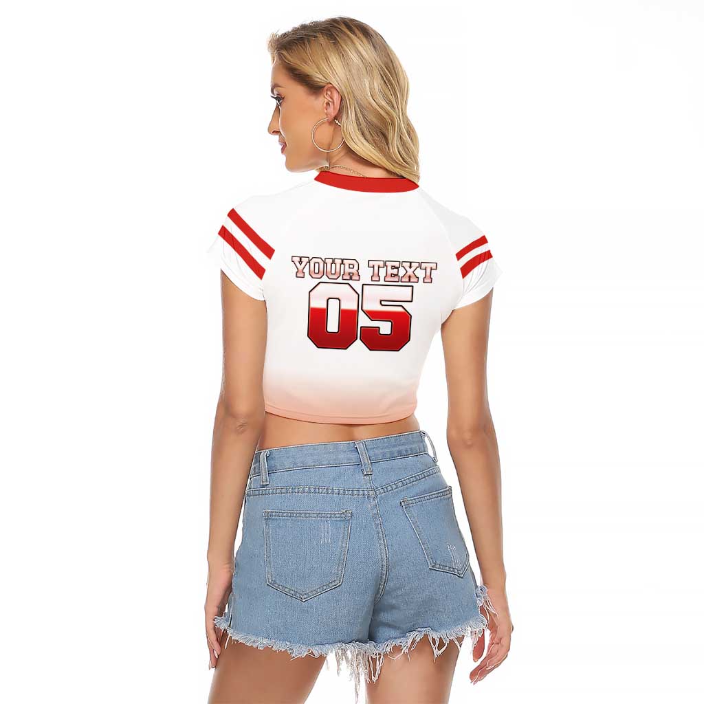 Canada Ice Hockey Custom Raglan Cropped T Shirt Go Canada Unique Style