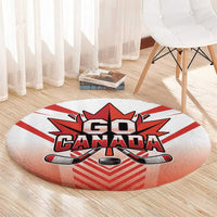 Canada Ice Hockey Round Carpet Go Canada Unique Style
