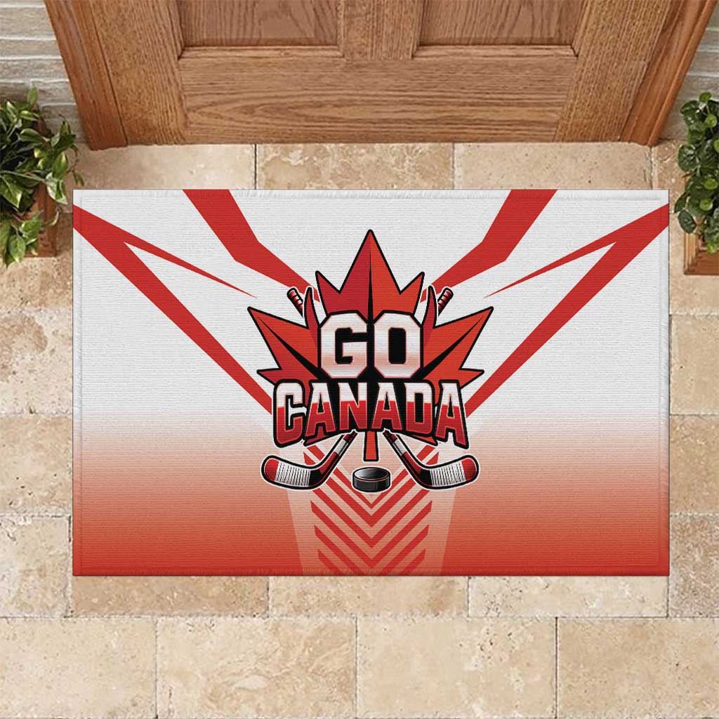 Canada Ice Hockey Rubber Doormat Go Canada Unique Style