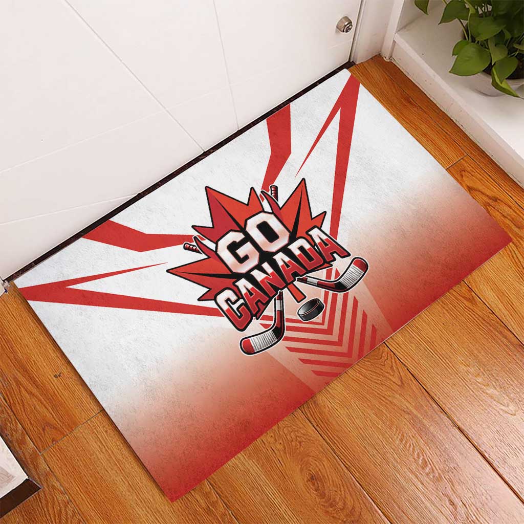 Canada Ice Hockey Rubber Doormat Go Canada Unique Style