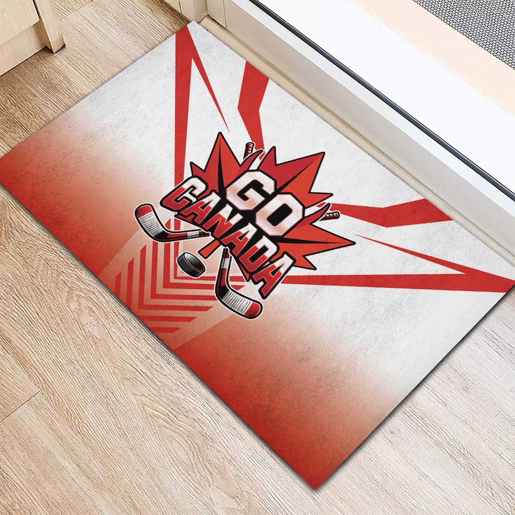Canada Ice Hockey Rubber Doormat Go Canada Unique Style