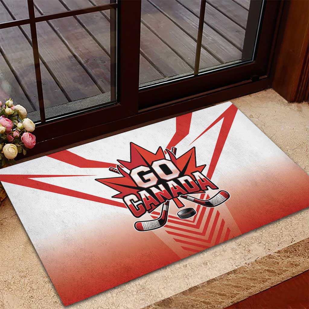 Canada Ice Hockey Rubber Doormat Go Canada Unique Style