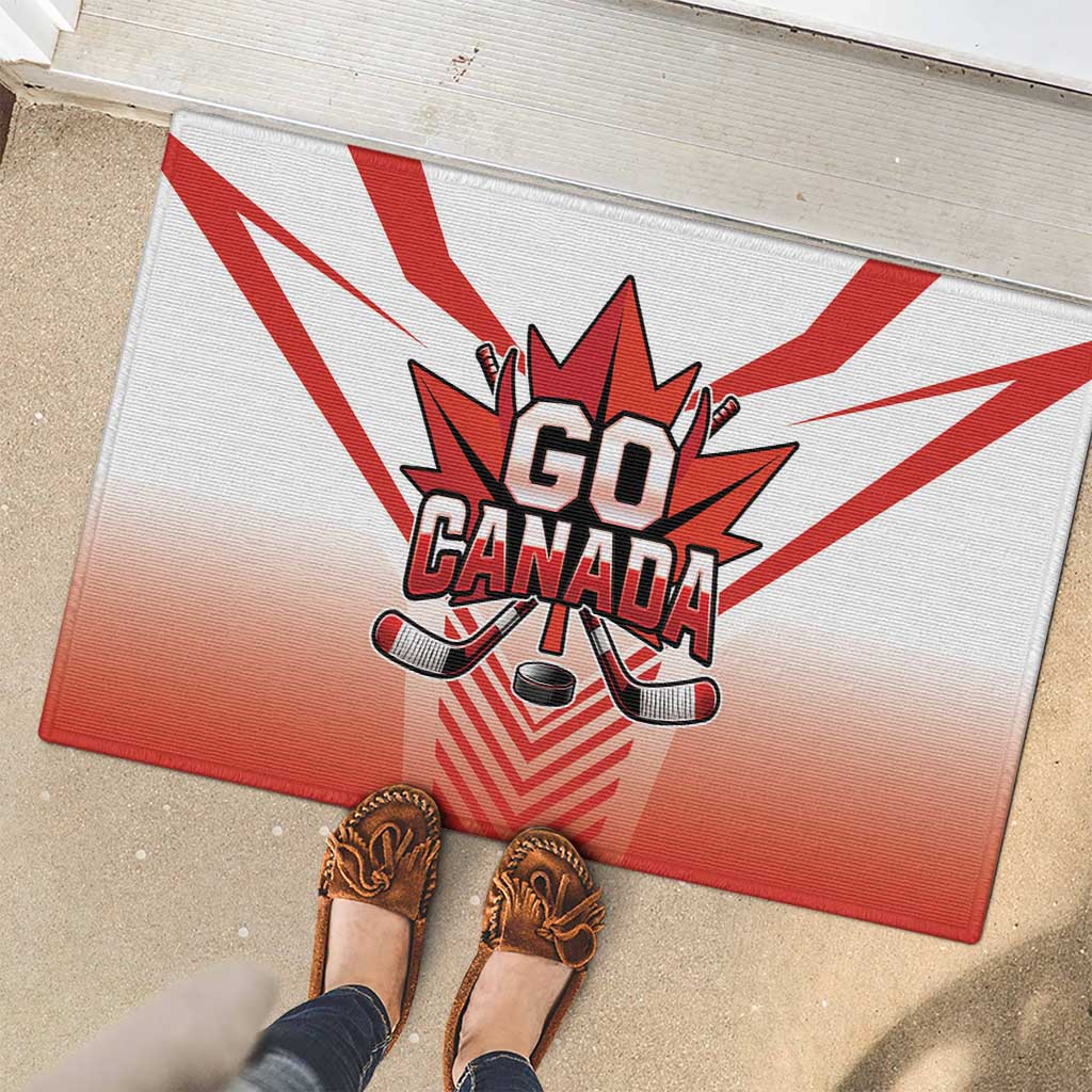 Canada Ice Hockey Rubber Doormat Go Canada Unique Style
