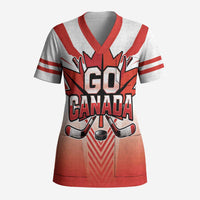 Canada Ice Hockey Custom Scrub Top Go Canada Unique Style