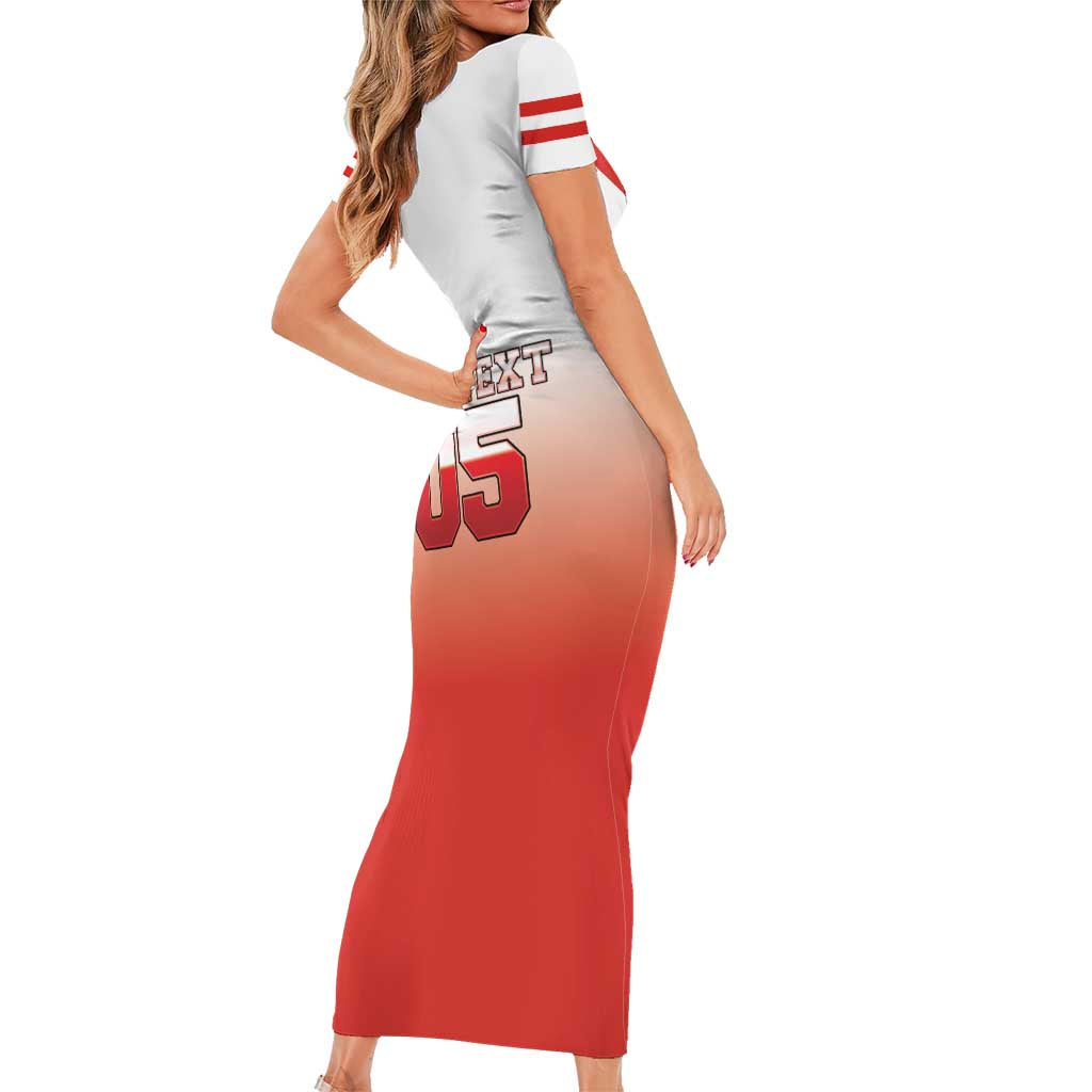 Canada Ice Hockey Custom Short Sleeve Bodycon Dress Go Canada Unique Style
