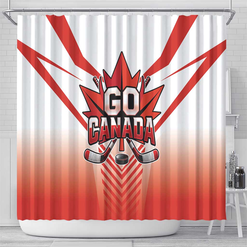 Canada Ice Hockey Shower Curtain Go Canada Unique Style