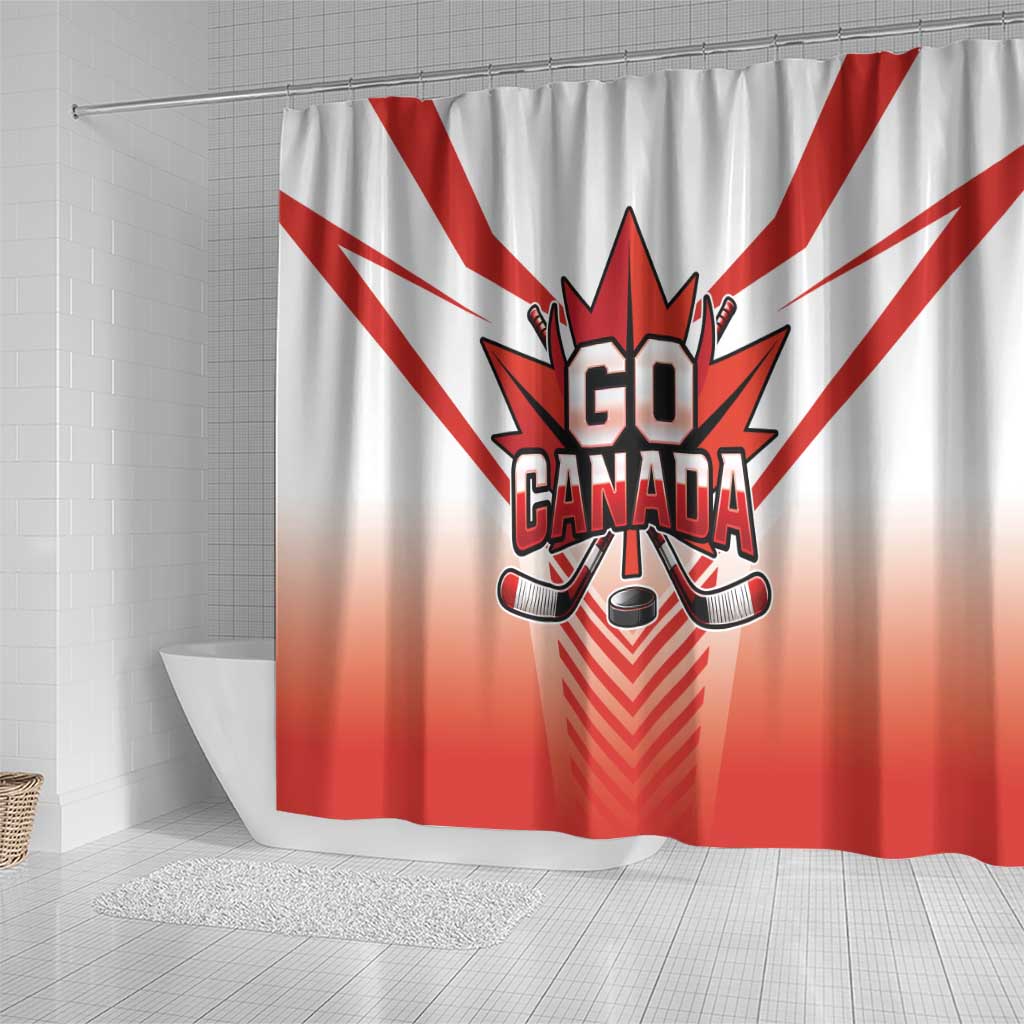 Canada Ice Hockey Shower Curtain Go Canada Unique Style