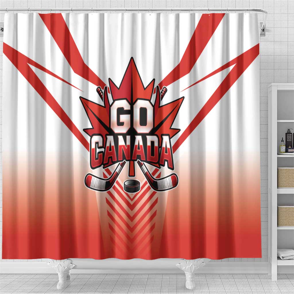 Canada Ice Hockey Shower Curtain Go Canada Unique Style