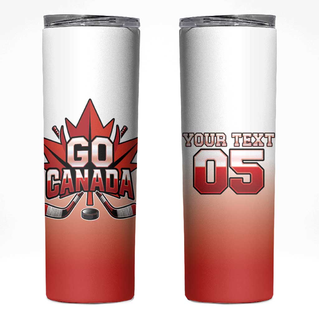 Canada Ice Hockey Custom Skinny Tumbler Go Canada Unique Style