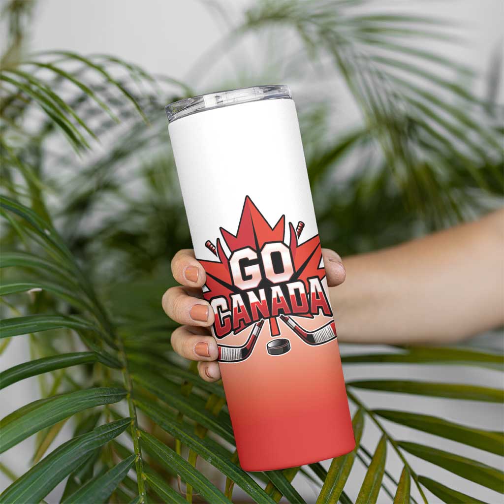 Canada Ice Hockey Custom Skinny Tumbler Go Canada Unique Style
