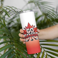 Canada Ice Hockey Custom Skinny Tumbler Go Canada Unique Style