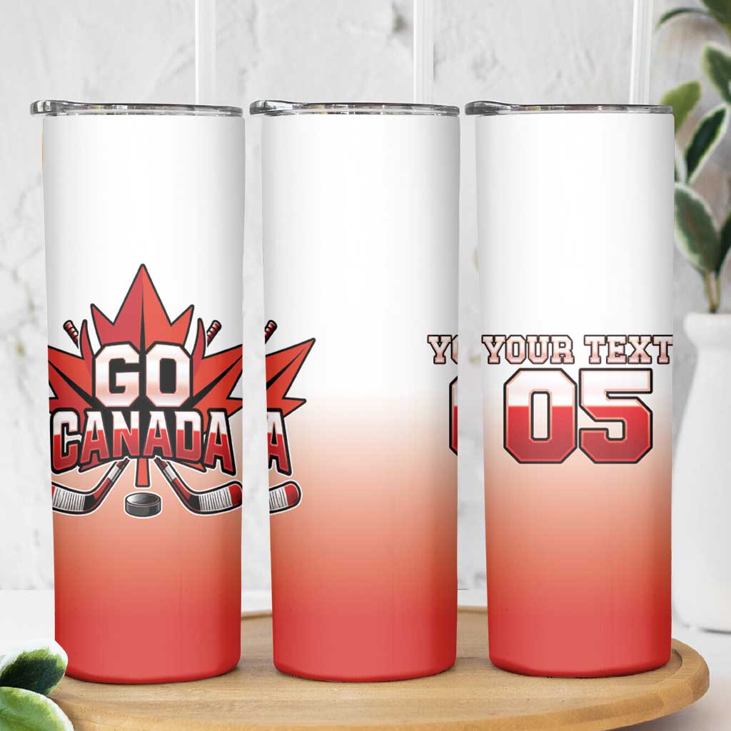 Canada Ice Hockey Custom Skinny Tumbler Go Canada Unique Style