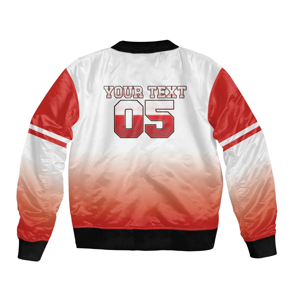 Canada Ice Hockey Custom Sleeve Zip Bomber Jacket Go Canada Unique Style
