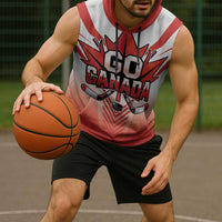 Canada Ice Hockey Custom Sleeveless Hoodie Go Canada Unique Style