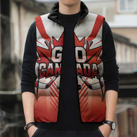 Canada Ice Hockey Custom Sleeveless Puffer Jacket Go Canada Unique Style