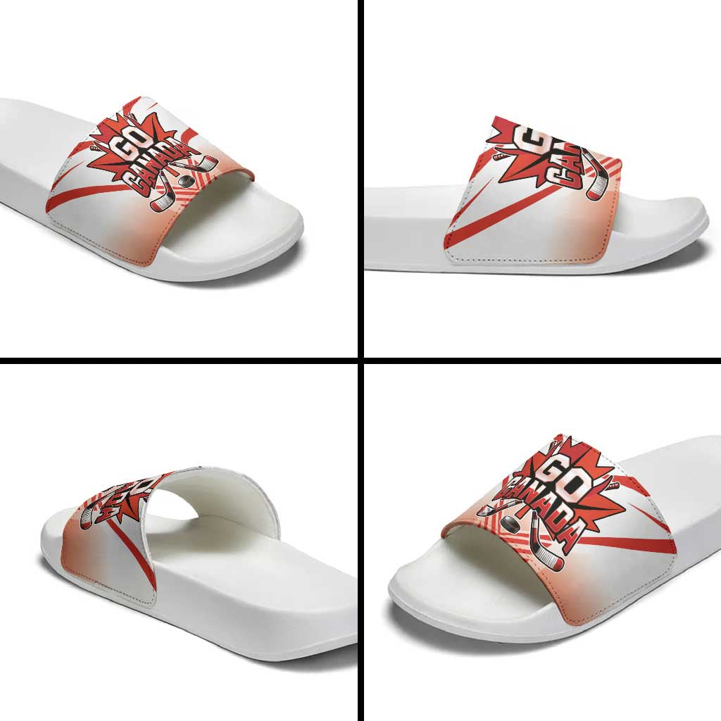 Canada Ice Hockey Slide Sandals Go Canada Unique Style